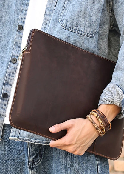 FUNDA EN CUERO PARA PORTATIL